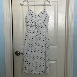 Black and white polka dot dress